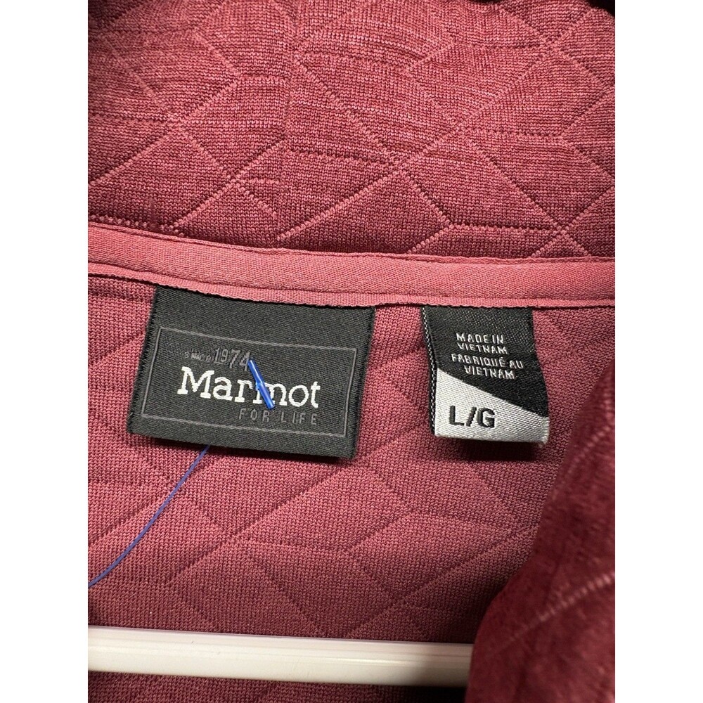 Marmot Women's Annie LS Quilted Cowl Pullover Maroon Size Large Hiking Outdoors - Picture 2 of 5